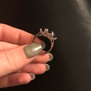 JTV Purple Amethyst Butterfly Ring (NEW) + gift